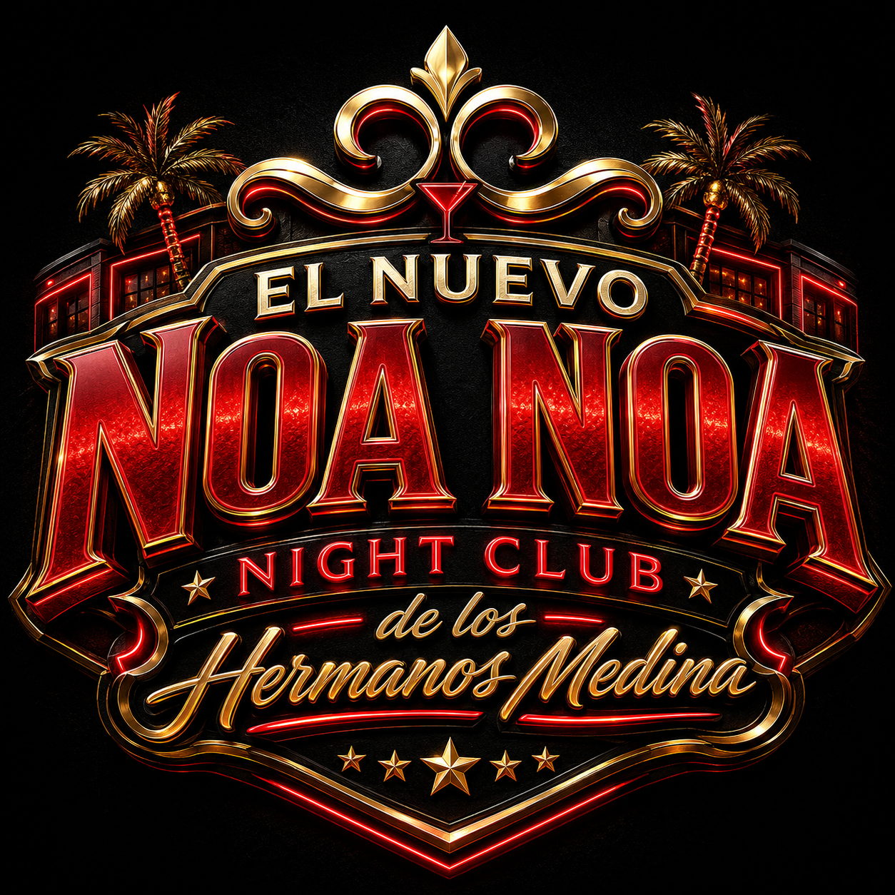 Logo El Nuevo Noa Noa Night Club de los Hermanos Medina